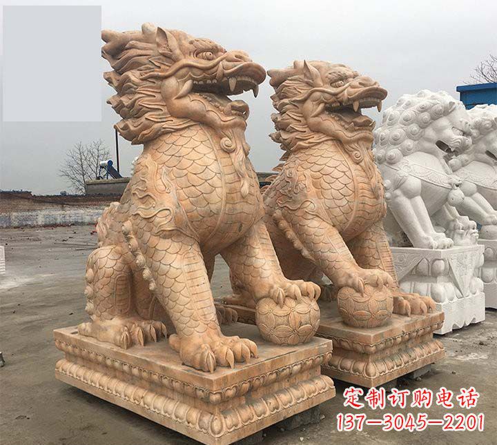 重庆麒麟石雕,雕刻精美,让您眼前一亮