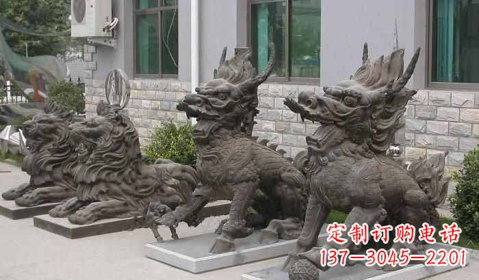 重庆门口镇宅招财麒麟铜雕222