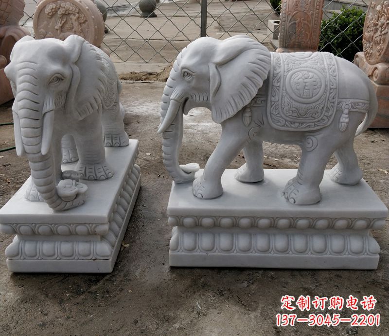 重庆石雕大象,营造优雅气派