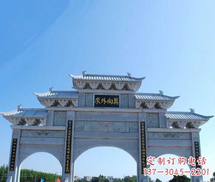 重庆手工精美石牌坊雕塑,让您的空间更加美观!