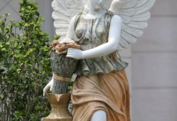 重庆精致高雅的汉白玉天使雕塑