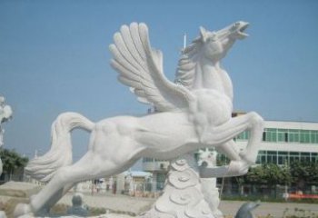 重庆精美祥云飞马石雕，古朴大气