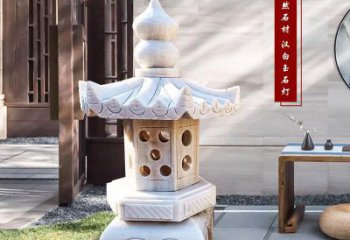 重庆中领雕塑-经典经典汉白玉灯笼园林雕塑