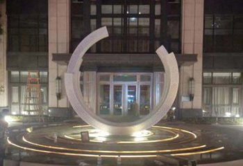 重庆不锈钢半圆环雕塑，装饰空间增添品位