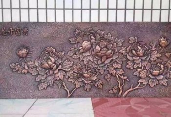 重庆精美绝伦的牡丹铜浮雕