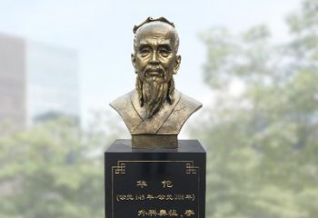重庆精美纯铜雕塑——华佗头像雕塑