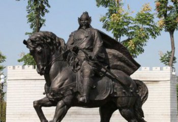 重庆将军骑马古代人物铜雕