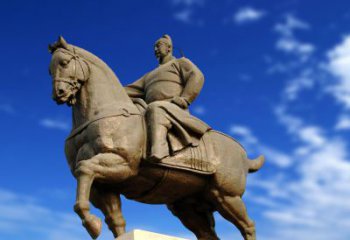 重庆领雕塑正大光明：李世民骑马景观雕塑