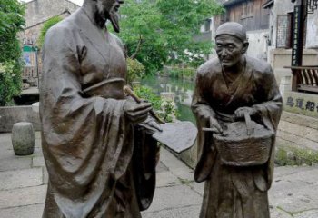 重庆经典雕塑：王羲之情景小品