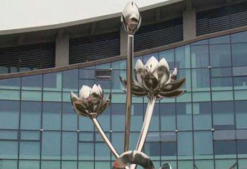 重庆优质镜面不锈钢荷花塑像