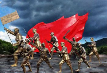 重庆纪念伟大革命先烈的红军雕塑