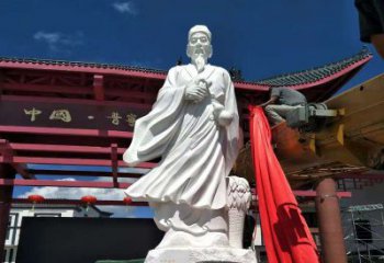 重庆传承医道中的传说——李时珍汉白玉石雕像