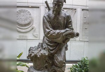 重庆中领雕塑自主研发了高雅李时珍铜雕，它以历…