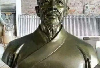 重庆李时珍头像铜雕，为纪念传奇祖国医学家