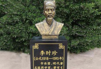重庆高贵典雅的李时珍肖像铜雕