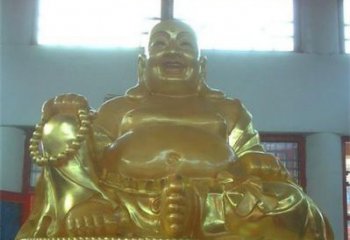 重庆传统工艺制作鎏金弥勒佛像