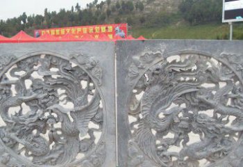 重庆龙凤呈祥公园景观石雕--精美绝伦的龙凤陪伴