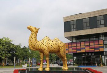 重庆闪亮可爱的不锈钢骆驼雕塑