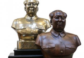 重庆定制你的名人铜雕毛主席胸像