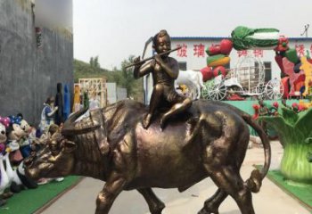 重庆中领雕塑的古典韵味牧童铜雕是一件绝美的雕…