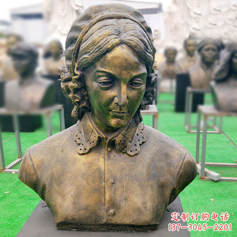 重庆南丁格尔纯铜头像雕像——传承慈善精神
