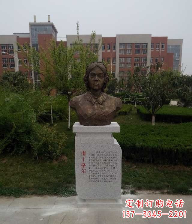 重庆南丁格尔校园名人铜雕:精致细致的雕塑艺术