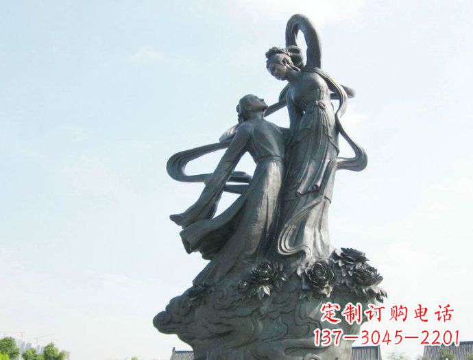 重庆牛郎织女广场景观铜雕