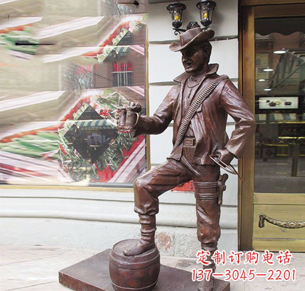 重庆别具特色的牛仔铜雕