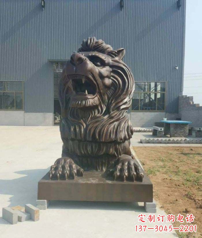 重庆趴着的欧式狮子铜雕