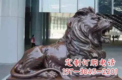 重庆华丽铜雕狮子,风格独具特色