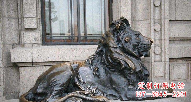 重庆心动不如行动,西洋狮子铜雕真实还原精美