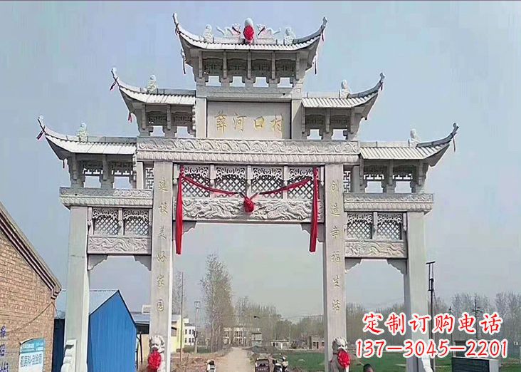 重庆牌坊石雕龙