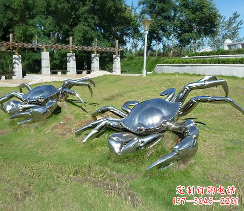 重庆精美不锈钢螃蟹雕塑