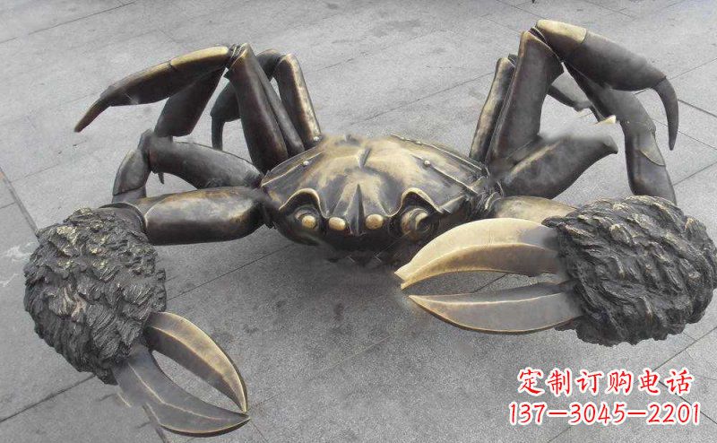 重庆中领雕塑以传统工艺出品的螃蟹铜雕,是杰出…