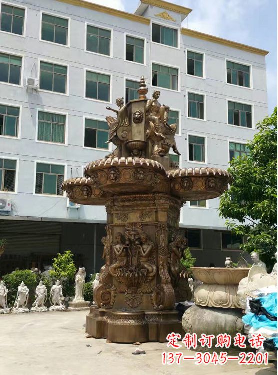 重庆欣赏动态的铜喷泉雕塑