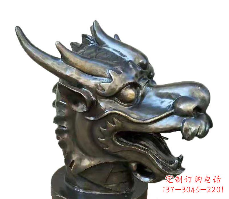 重庆喷水摆件生肖龙兽头动物铜雕