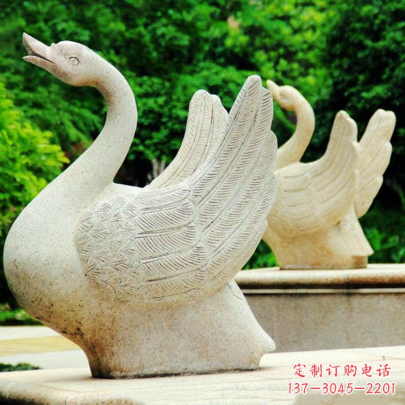 重庆喷水天鹅砂岩雕塑