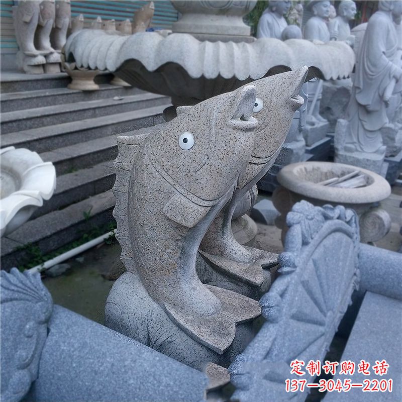 重庆喷水鱼雕塑-园林水景动物喷泉