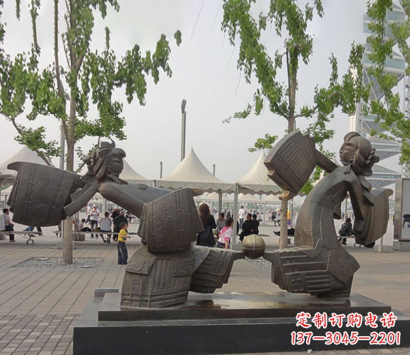 重庆皮影戏公园人物铜雕