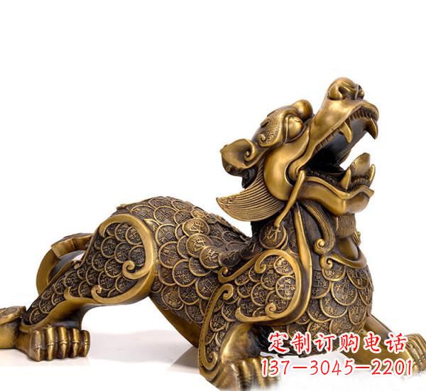 重庆特色貔貅铜雕,精致美观,福祉永存