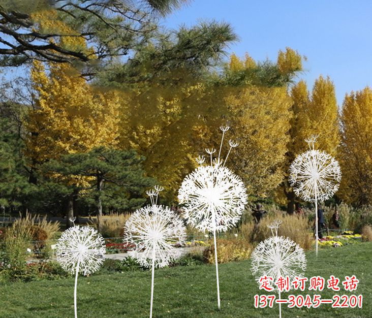 重庆中领雕塑:精美不锈钢蒲公英雕塑