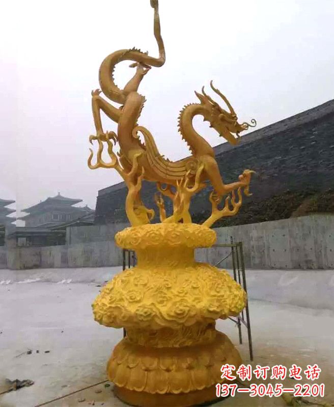 重庆中领雕塑专业定制华丽的龙雕塑,集艺术设计…