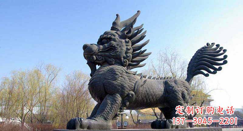 重庆麒麟园林景观铜雕