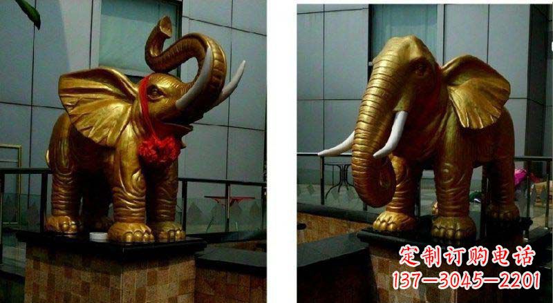 重庆企业大象动物铜雕