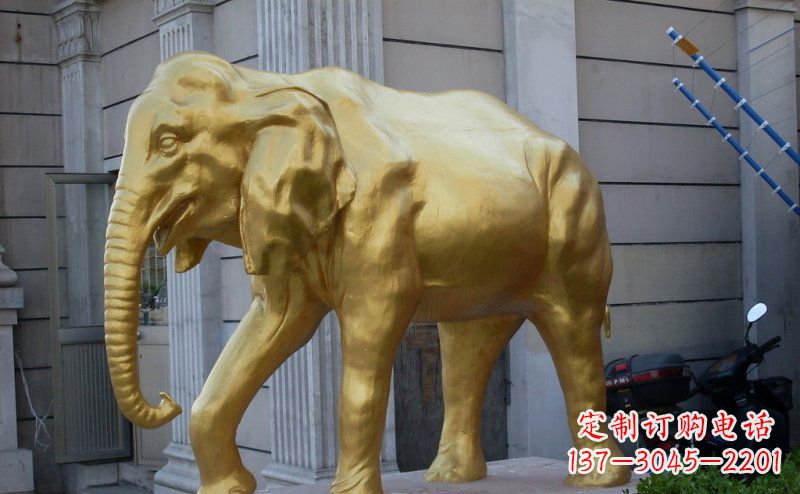 重庆中领雕塑:精美的大象铜雕