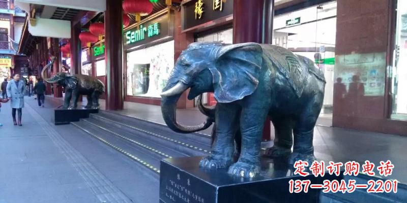 重庆企业门口大象铜雕