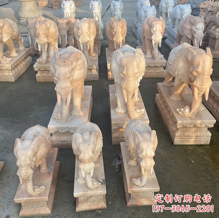 重庆翘鼻大象石雕