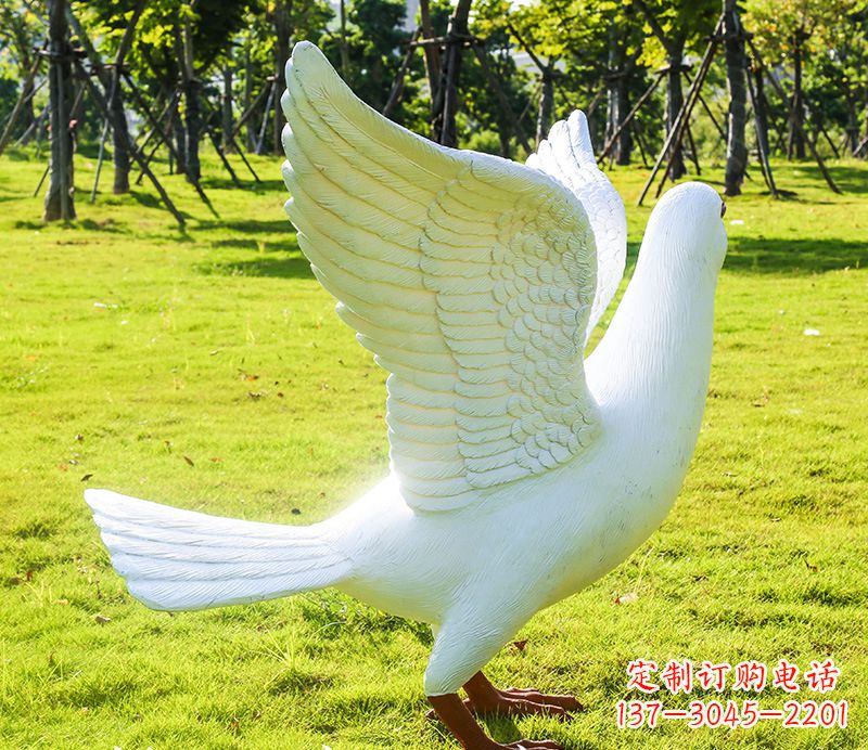 重庆青岛城市雕塑 少女与和平鸽