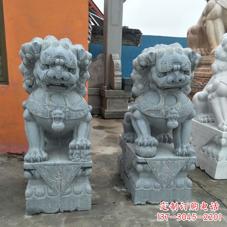 重庆精美的青石北京小狮子雕塑