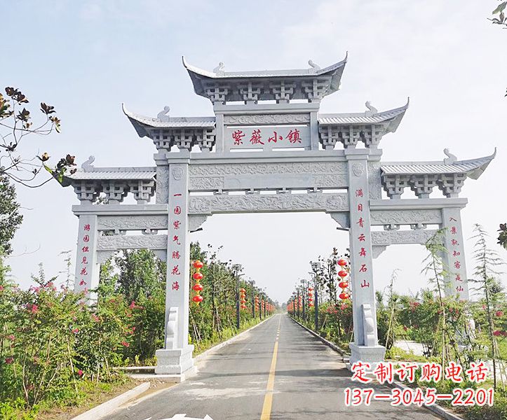 重庆青石牌坊雕塑,定制精美而高品质